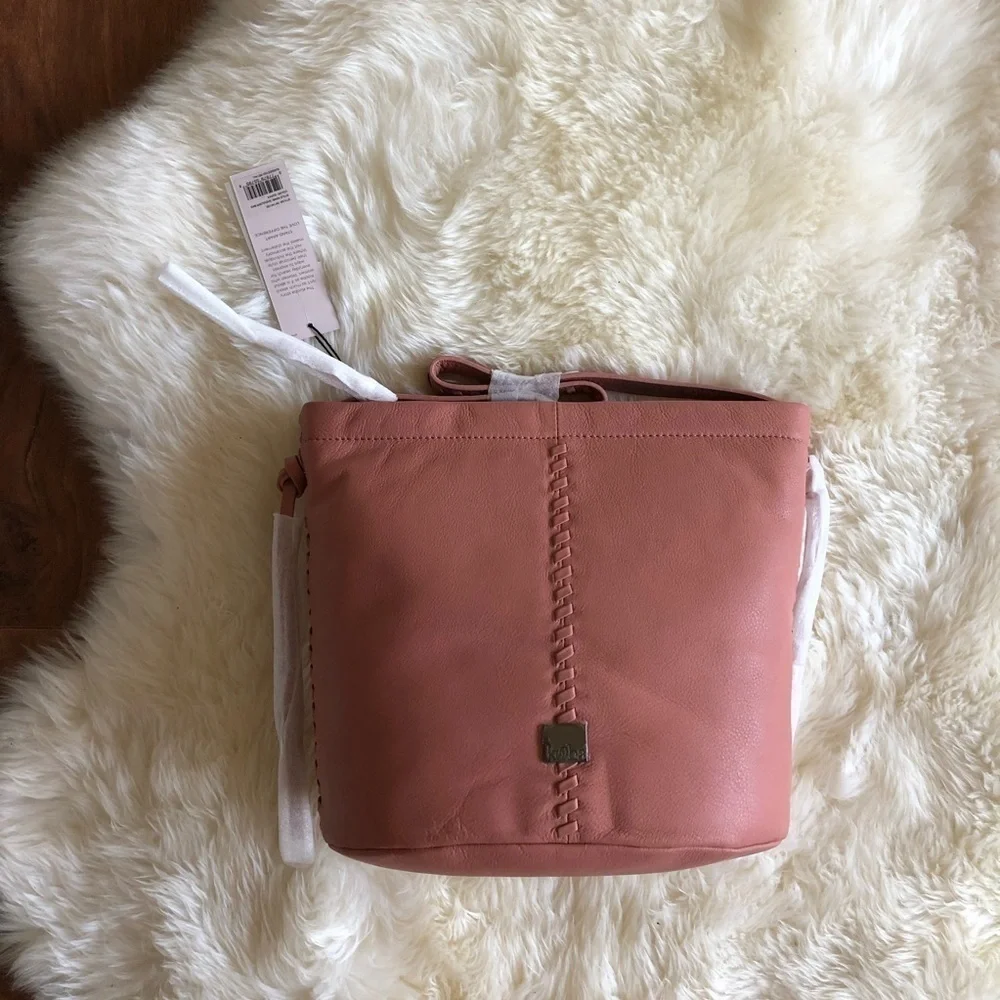 Kooba Limon Leather Hobo Pink Top Handle Bag